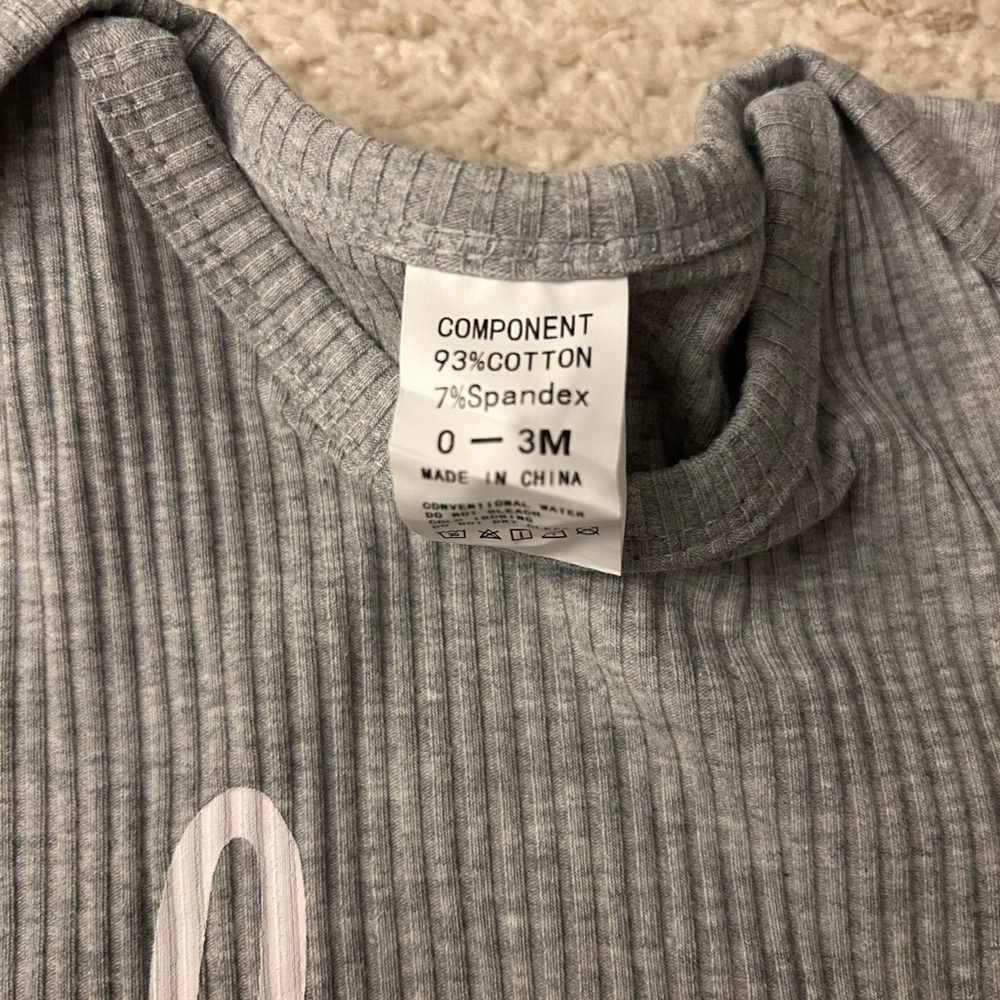 BiBi Gray Ribbed Kids Footie Set - Picture 3 of 3